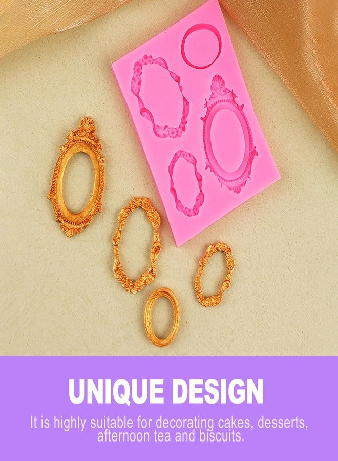 ZeriLion Baroque Fondant Molds Set - 3 Pcs with Crown, Vintage Photo Frame Shapes for Cake Decorating, Cupcake Toppers, Gum Paste, Chocolate, Candy, Polymer Clay Making - Image 5