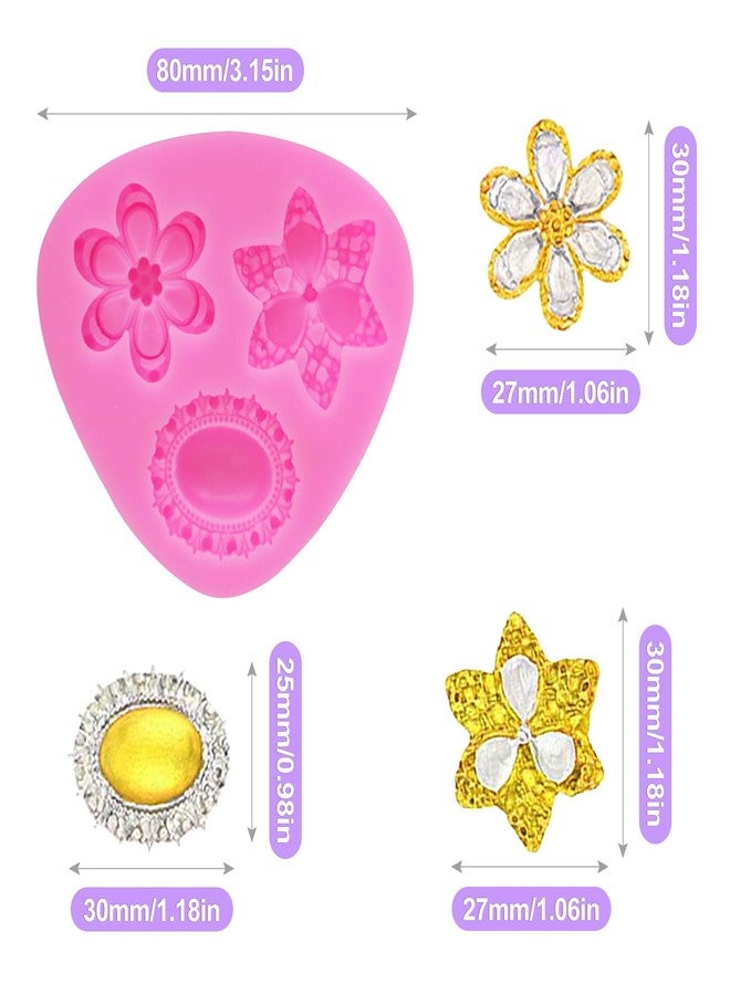 ZeriLion Baroque Fondant Molds Set - 3 Pcs with Crown, Vintage Photo Frame Shapes for Cake Decorating, Cupcake Toppers, Gum Paste, Chocolate, Candy, Polymer Clay Making - Image 2