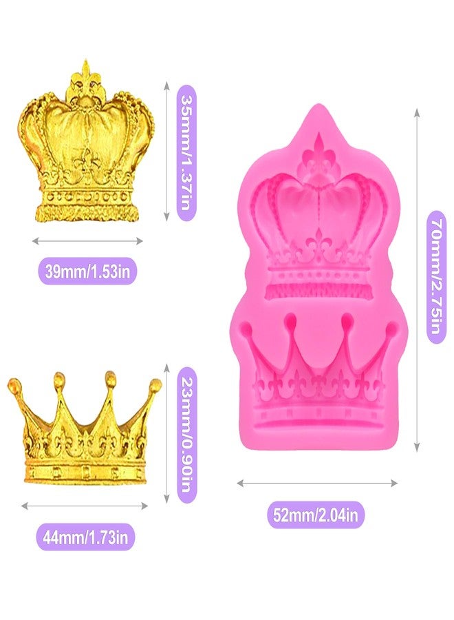 ZeriLion Baroque Fondant Molds Set - 3 Pcs with Crown, Vintage Photo Frame Shapes for Cake Decorating, Cupcake Toppers, Gum Paste, Chocolate, Candy, Polymer Clay Making - Image 4