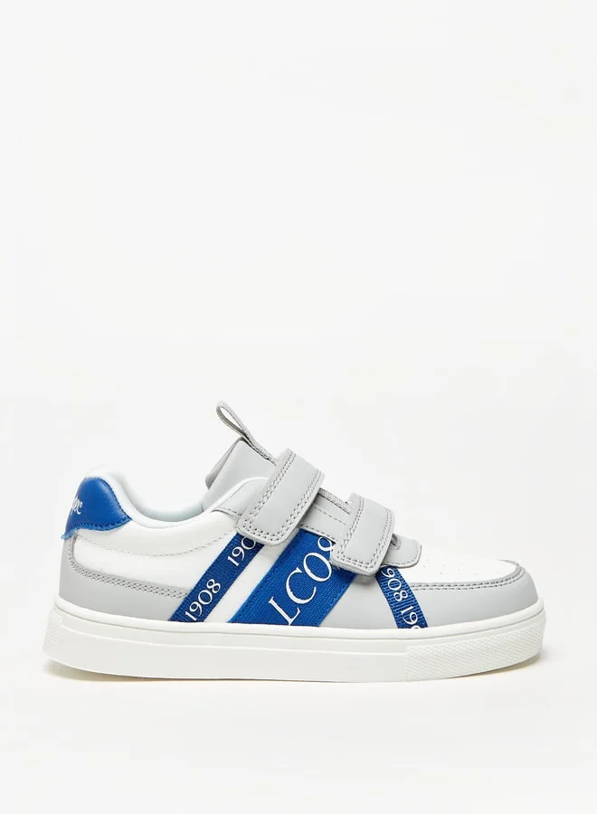Lee Cooper Boys Printed Casual Sneakers With Hook And Loop Closure