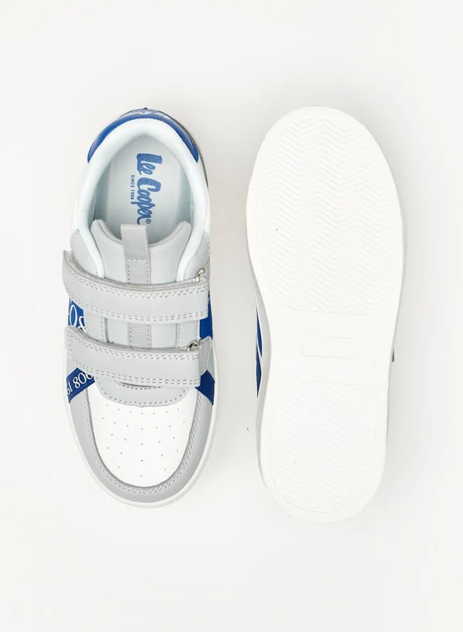 Lee Cooper Boys Printed Casual Sneakers With Hook And Loop Closure
