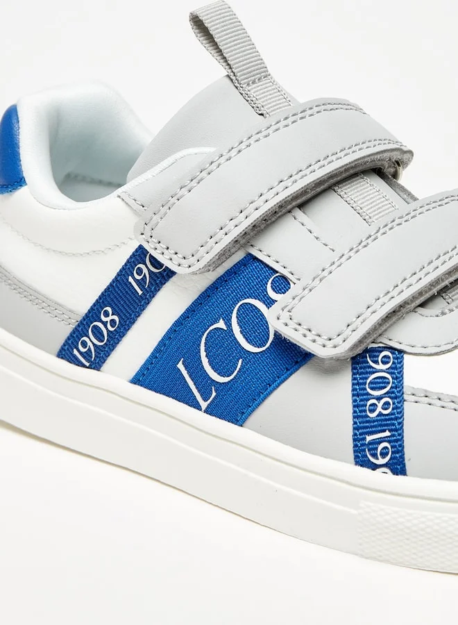 Lee Cooper Boys Printed Casual Sneakers With Hook And Loop Closure