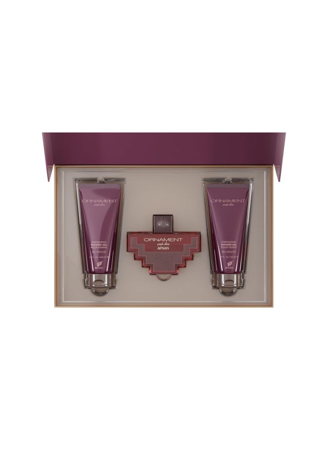 Afnan Gift Set Ornament Purple Allure  Eau De Parfum 100 Ml + Body Lotion 100 Ml + Shower Gel 100 Ml Perfume Gift Set For Women  - Image 3