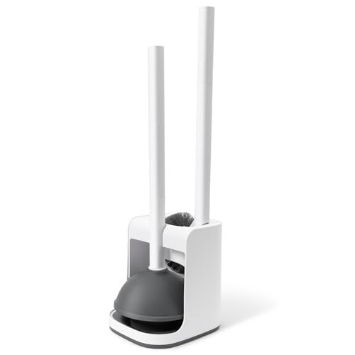 IVYROLL Toilet Brush and Plunger Set Hidden SShaped Toilet Brush Plunger Combo Perfect for Homes Apartments Bathrooms - Image 1