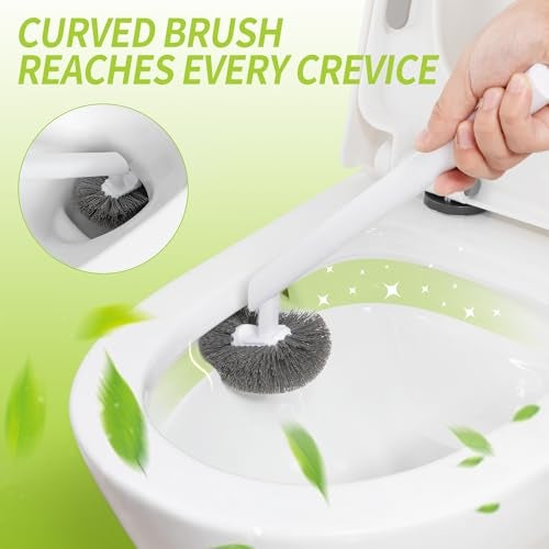 IVYROLL Toilet Brush and Plunger Set Hidden SShaped Toilet Brush Plunger Combo Perfect for Homes Apartments Bathrooms - Image 3