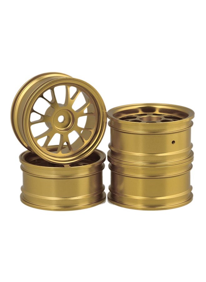 Mxfans Mxfans 4PCS RC Golden Al. Upgrade 50008Y Y-Shape Wheel Rim RC1:10 On-Road Car & Drift Car  - Image 1