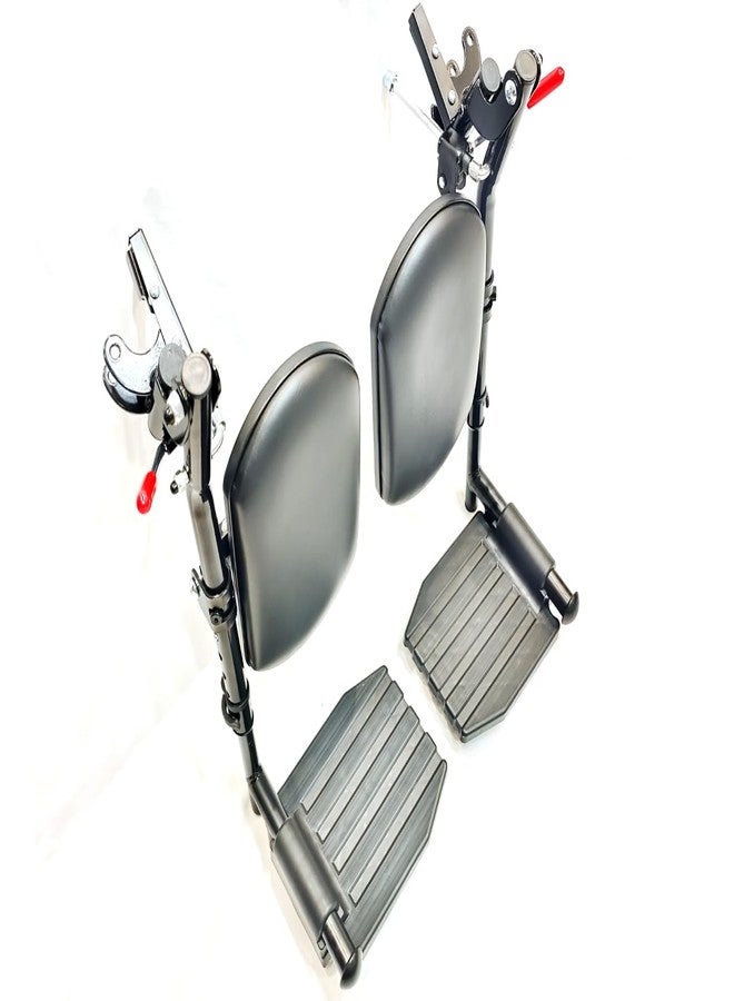 ForconMed Wheelchair elevating Leg Rest，Padded Leg Pads, rotatable footrests, Adjustable footrest Height, Tool-Free Installation, and Compatible with All Standard wheelchairs. - Image 1
