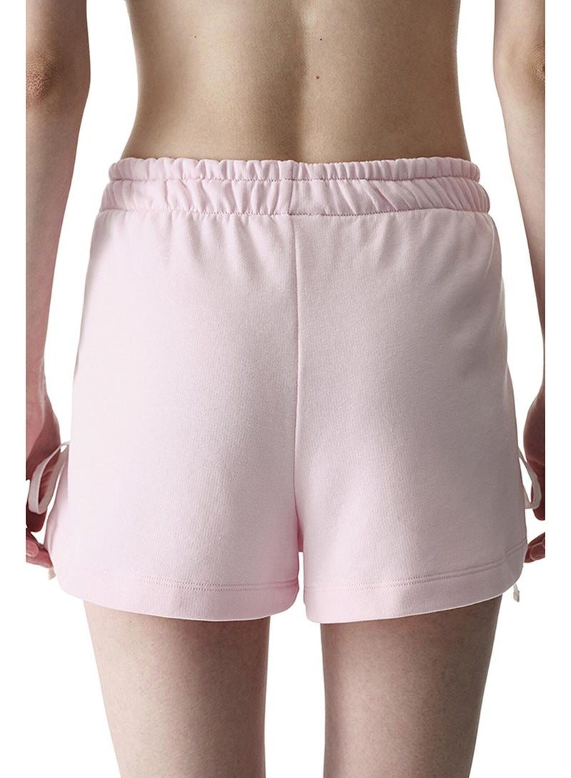 Penti Women's Bow Detailed Cotton Shorts - Light Pink - Image 3