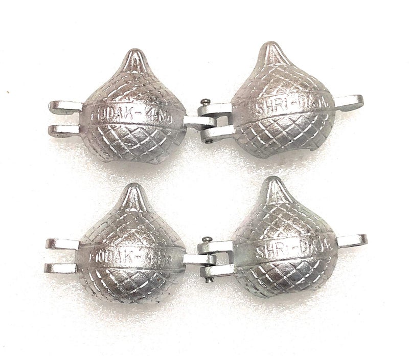 DiBha Aluminium Modak & Gujiya Mould, Silver Set of 2 Small - Image 2