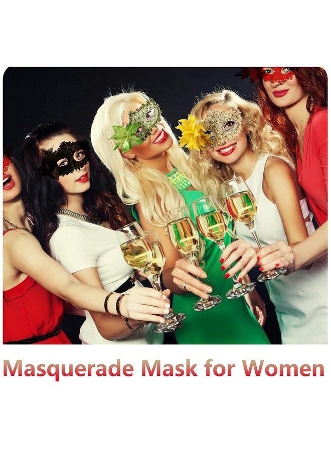 Geek-M Geek-M Masquerade Mask for Women Venetian Party Prom Ball Mask Pretty Masks for Halloween  - Image 3