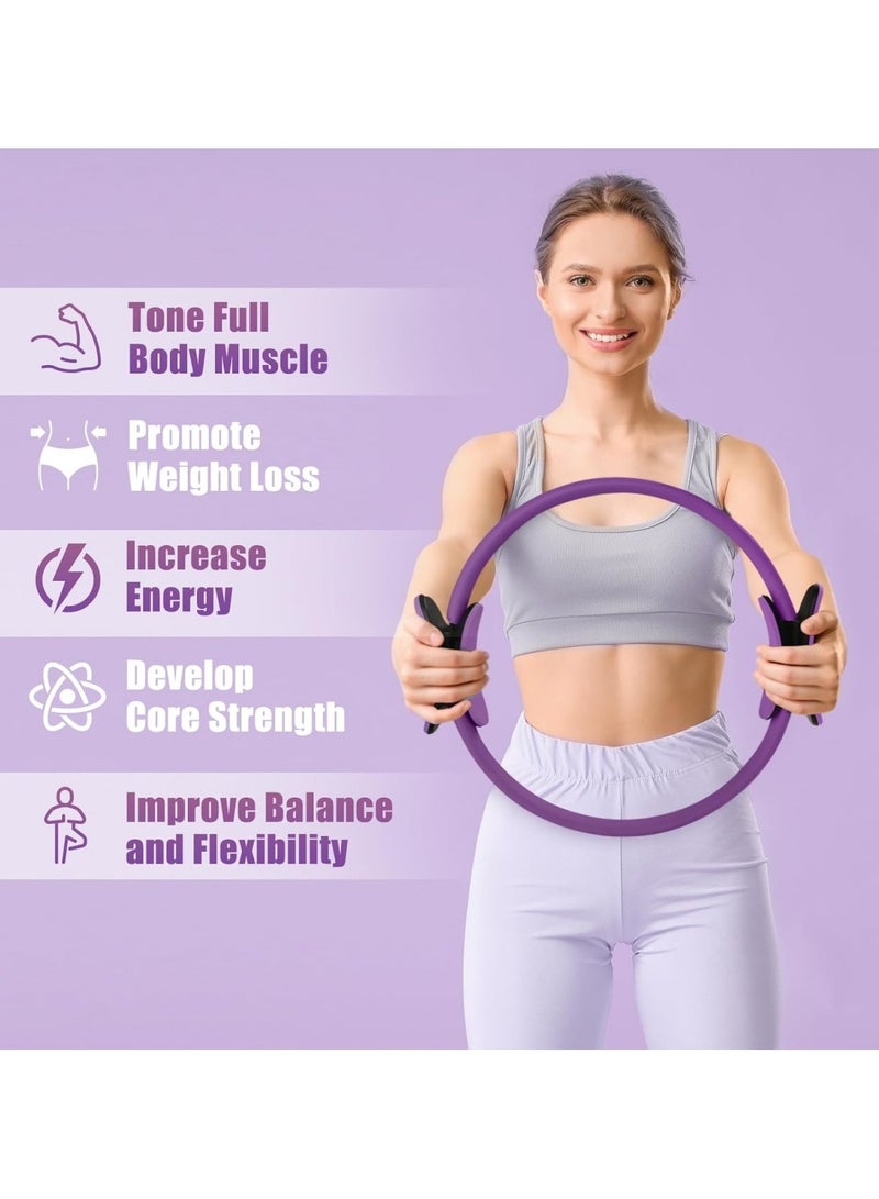 Ru syanl Yoga and Pilates Ring Circle Diameter 38cm Magic Fitness Circle for Toning Inner and Outer Thighs  - Image 2
