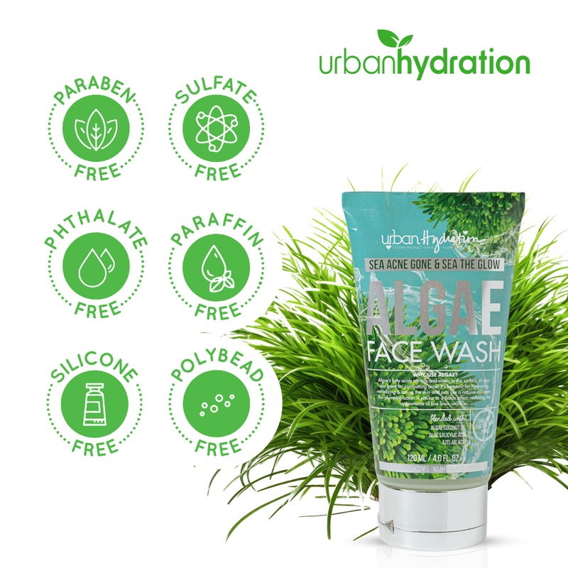 Urban Hydration Sea Acne Gone Algae Face Wash | Helps with Acne, Reduces Redness and Inflammation For All Skin Types | 4 Fl Ounces - Image 2