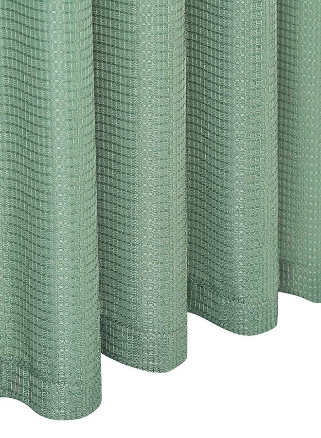 CAROMIO Valance Curtains for Kitchen, Waffle Woven Textured Valances for Bathroom Windows Short Half Window Cafe Curtains, Sage Green, 60x15 Inch - Image 4