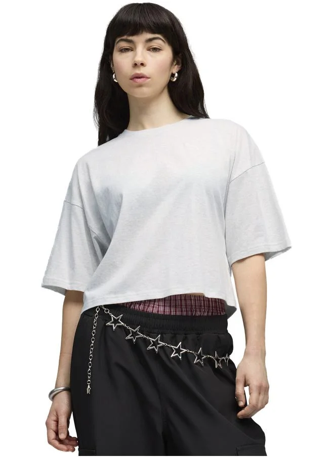 بوما تيشرت WARDROBE Essentials قصير بقصة واسعة للنساء