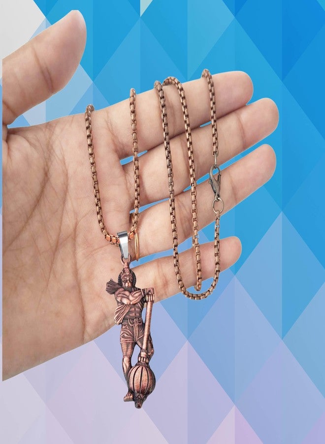 M Men Style قلادة هانومان جي من النحاس الصلب بتصميم رجالي مع سلسلة من الفولاذ المقاوم للصدأ بطول 22 بوصة - طاقة وإخلاص - هدية روحية للقوة والشجاعة - SPn2025237 - Image 5