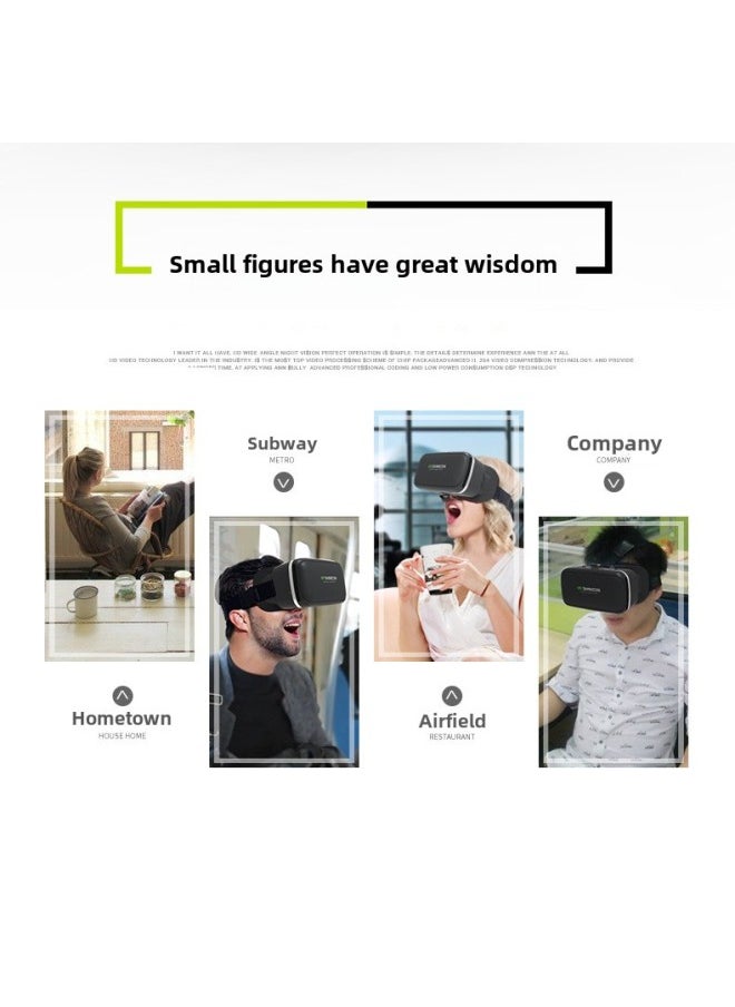 Generic Cross-mirror VR SHINECON VR Glasses Thousand Magic 6 Generation G04 3D Mobile Phone Virtual Reality Helmet Panoramic Spot-Color:Handle Y1-Black  - Image 5