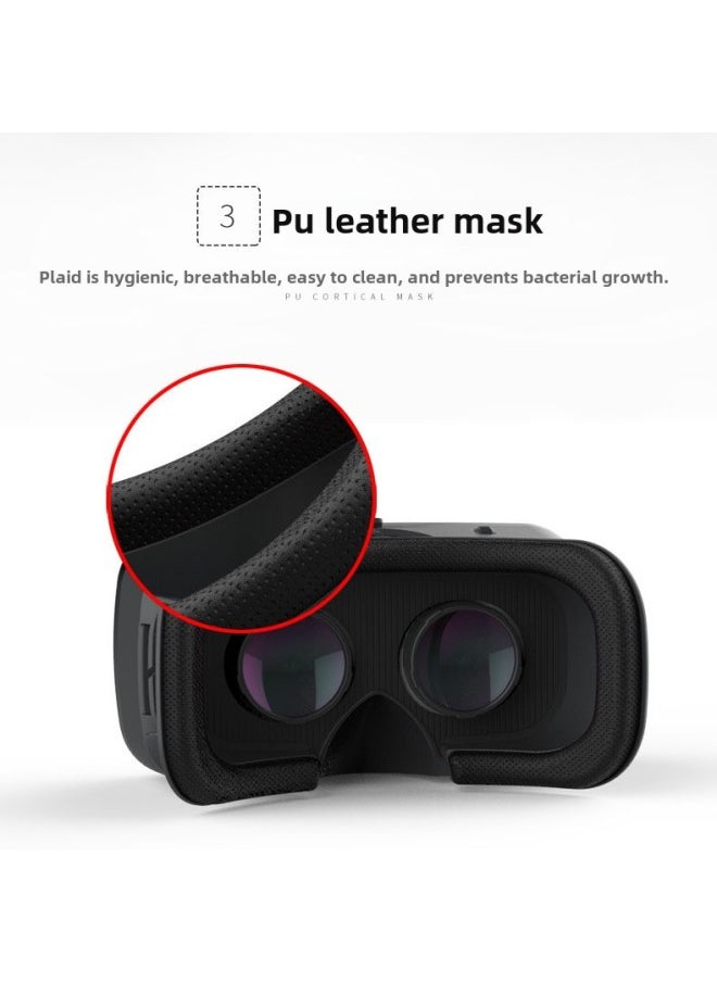 Generic Cross-mirror VR SHINECON VR Glasses Thousand Magic 6 Generation G04 3D Mobile Phone Virtual Reality Helmet Panoramic Spot-Color:Handle Y1-Black  - Image 4