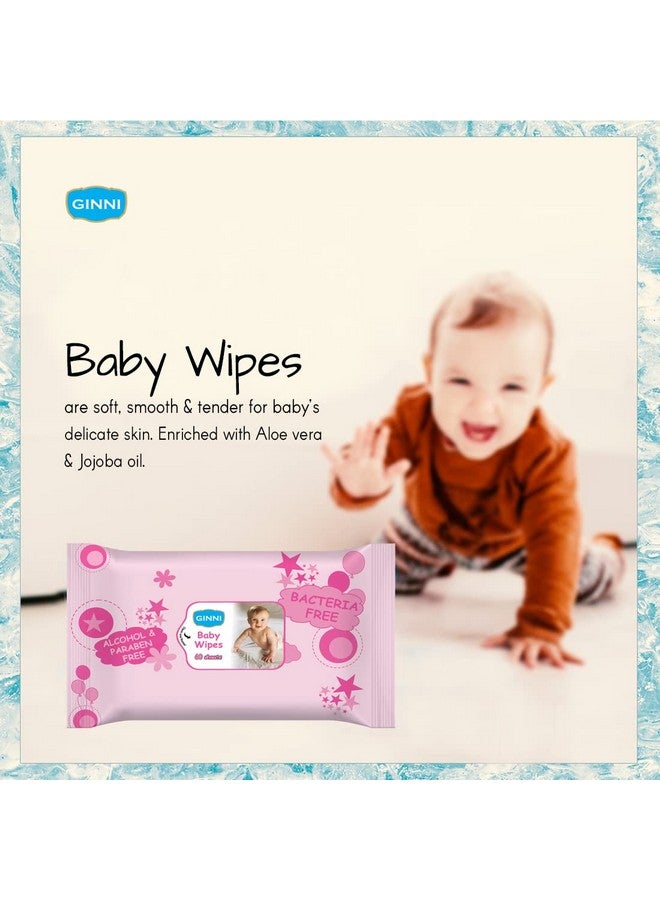 جيني مناديل مبللة فاخرة للأطفال، مناديل تنظيف مع الصبار وزيت الجوجوبا وفيتامين إي - 60 منديل/عبوة (1800 منديل) - Image 5