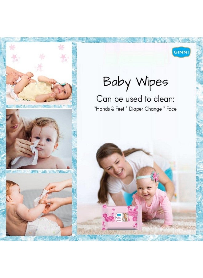 جيني مناديل مبللة فاخرة للأطفال، مناديل تنظيف مع الصبار وزيت الجوجوبا وفيتامين إي - 60 منديل/عبوة (1800 منديل) - Image 3