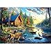 Blueforest 1000 Piece Jigsaw Puzzle for Adults Lake Lodge Elk Landscape Hard Challenging Puzzle Perfect for Game Nights Family - Image 3