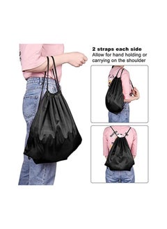 Generic Drawstring backpack, handbag for the gym or storage during travel, foldable sports backpack, water resistant  - Image 4