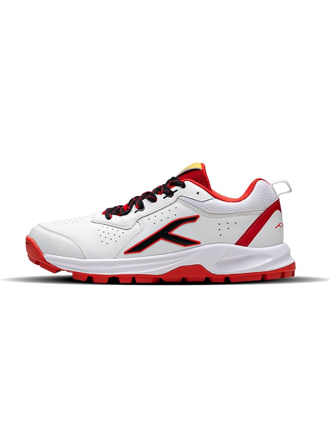 HUNDRED HyperDrive Cricket Shoes | TerraSpike Rubber Studs | Embedded Support Plate for Stability | Lightweight & Durable | Ideal for Turf, Ground & Hard Surfaces (White/Red/Black ; UK 9) - Image 1