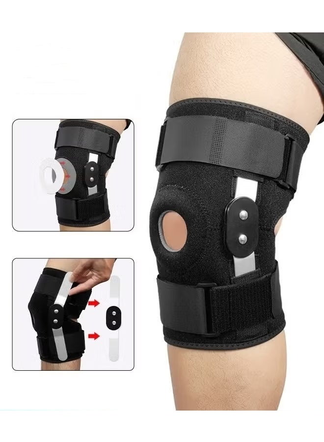 PINKSAMA Knee Brace For Knee Pain Relief, Adjustable Knee Support with Side Stabilizers & Patellar Gel Pads for Men and Women, Knee Wrap for ACL, MCL, Meniscus Tear, Arthritis, Injury Recovery - Image 1
