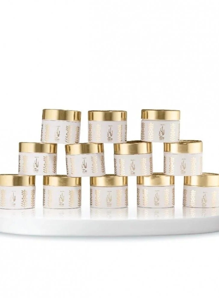 عود لافر توزيعات بخور تولة أبيض 12 عبوة 10 جرام عطور فاخرة من العود والزيوت الفرنسية مثالي للمنازل والمكاتب - Image 2