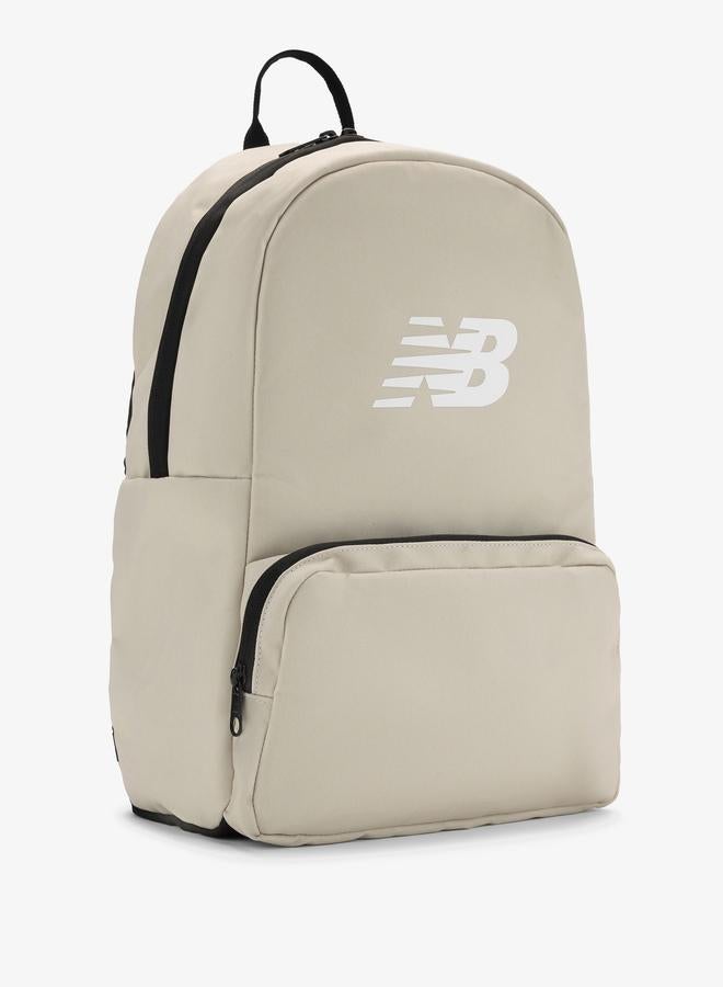 New Balance Beige Logo Backpack with Zip Closure - Image 3
