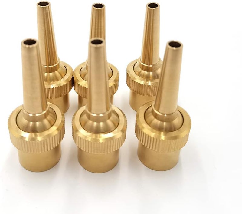 QLLUCKLY 6pcs 1/2" DN15 Brass Fountain Nozzle Adjustable Direction Jet Water Spray Head for Landscaping Use - Image 3