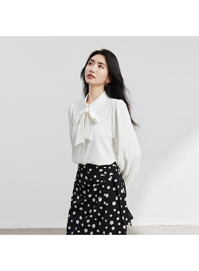 Lady Bird Miss Bird's Blue Blouse, Women's Professional Formal Wear, Interview Suit, Inner Wear, Commuter Outfit, Chiffon Blouse - Image 3