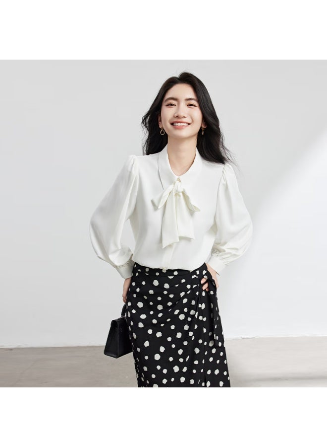 Lady Bird Miss Bird's Blue Blouse, Women's Professional Formal Wear, Interview Suit, Inner Wear, Commuter Outfit, Chiffon Blouse - Image 2