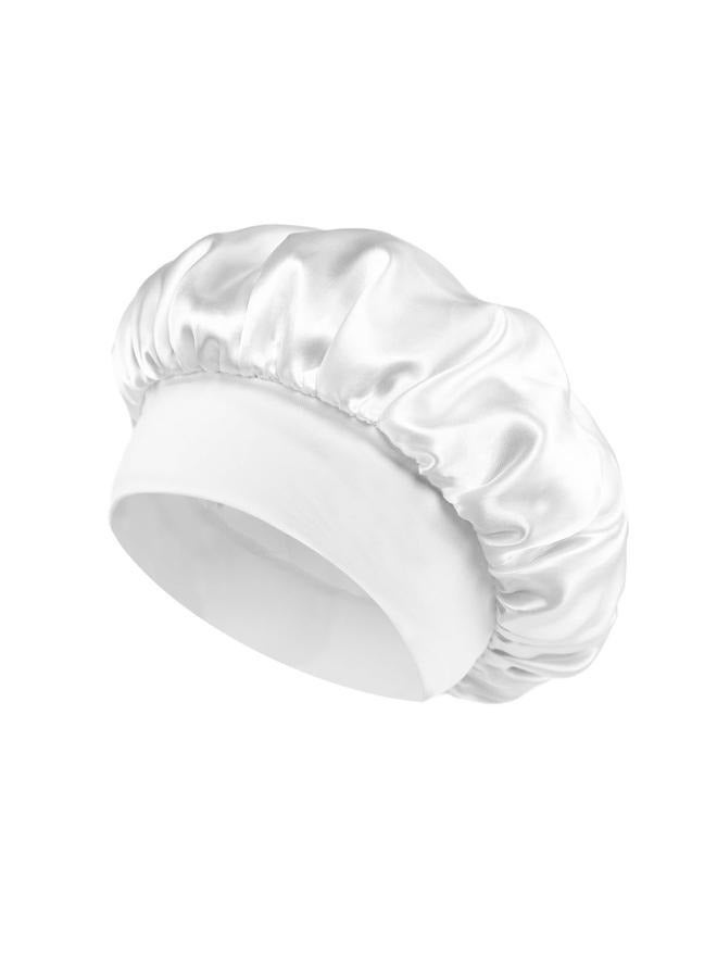 Generic Satin Bonnet Silk Bonnet for Sleeping Double Layer Satin Lined Hair Bonnet - Image 2