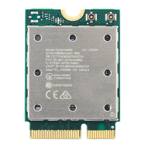 DERAPID WiFi 7 Card QCNCM865, M.2 Key E Wireless Adapter, Tri-Band 2.4GHz/5GHz/6GHz, Bluetooth 5.3, 5.8Gbps, Only for Windows 11 64-bit, Compatible with Intel AMD Laptops Includes WiFi Antennas - Image 2