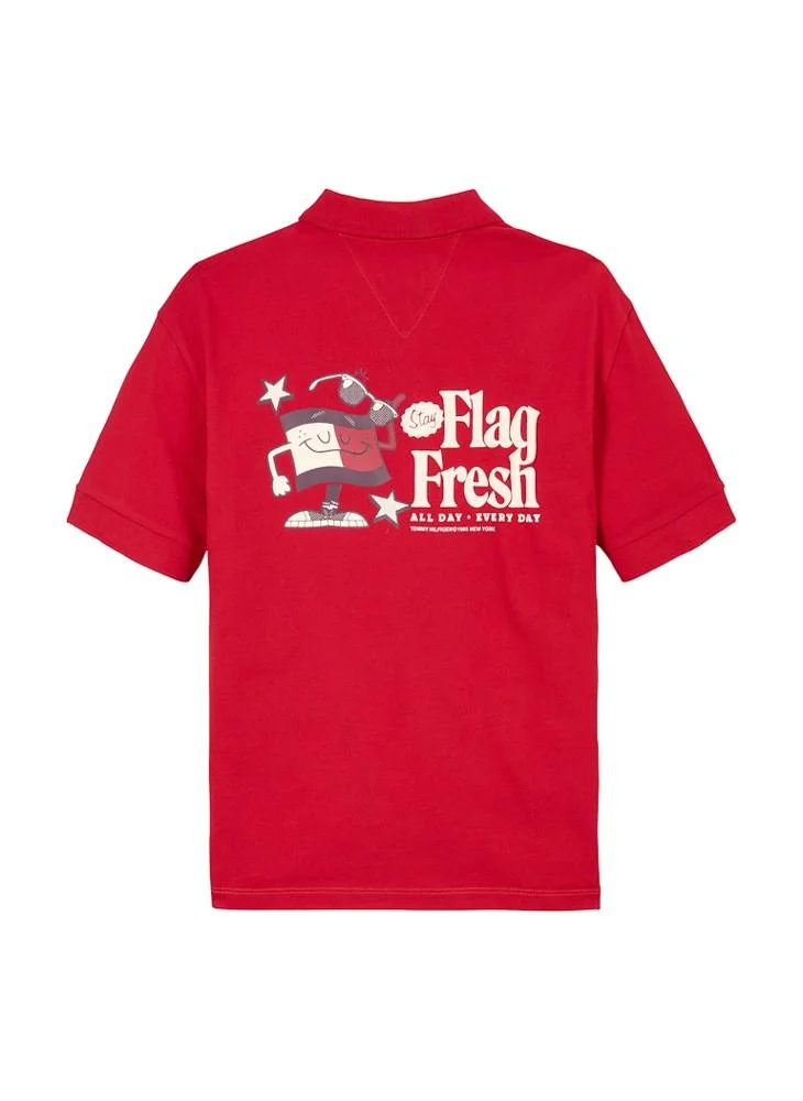 TOMMY HILFIGER Kids Flag Fun Short Sleeve Regular Polo T-Shirt