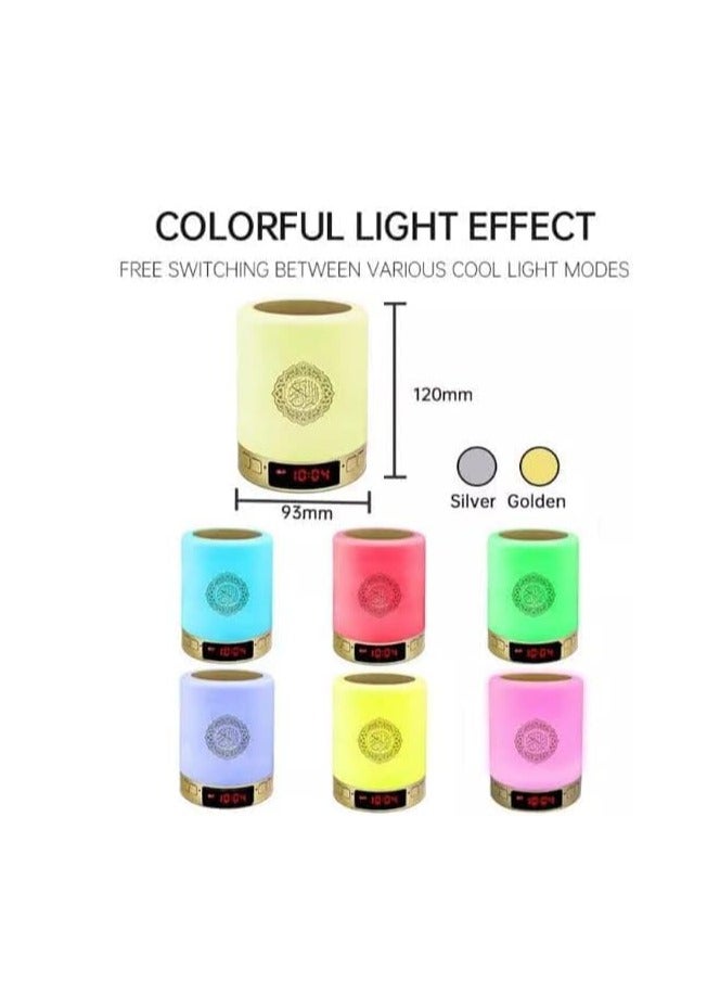 ELTRAZONE مصباح مكبر صوت القرآن بتقنية البلوتوث مع عرض الوقت وساعة الأذان مجموعة هدايا إسلامية مكبر صوت مسلم - Image 3