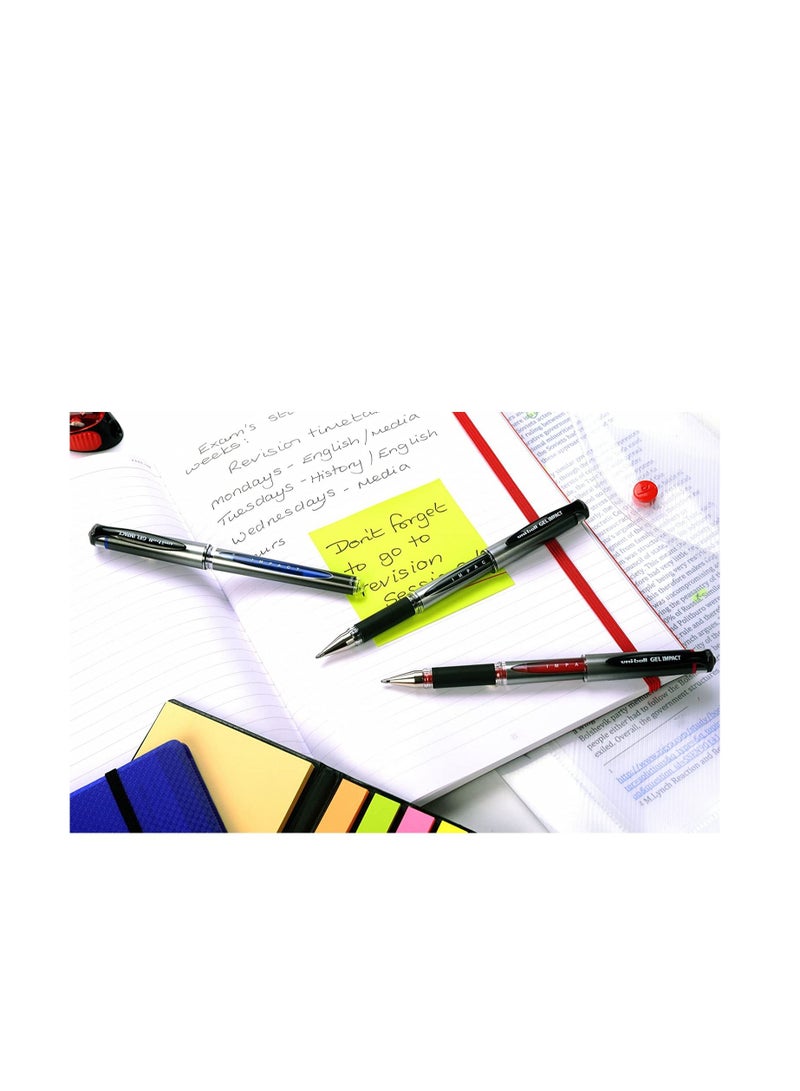 Uniball 12-Piece Gel Impact Broad Gel Pen 1.0mm Tip Black Ink - Image 4
