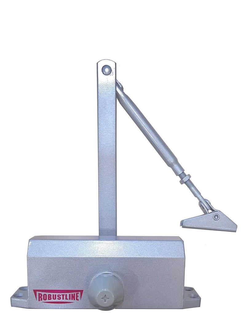 ROBUSTLINE Robustline Heavy Duty Door Closer For Home and Commercial use- 5 YEARS WARRANTY (3816 - Silver, White, Door Weight Capacity - 150Kg)  - Image 1