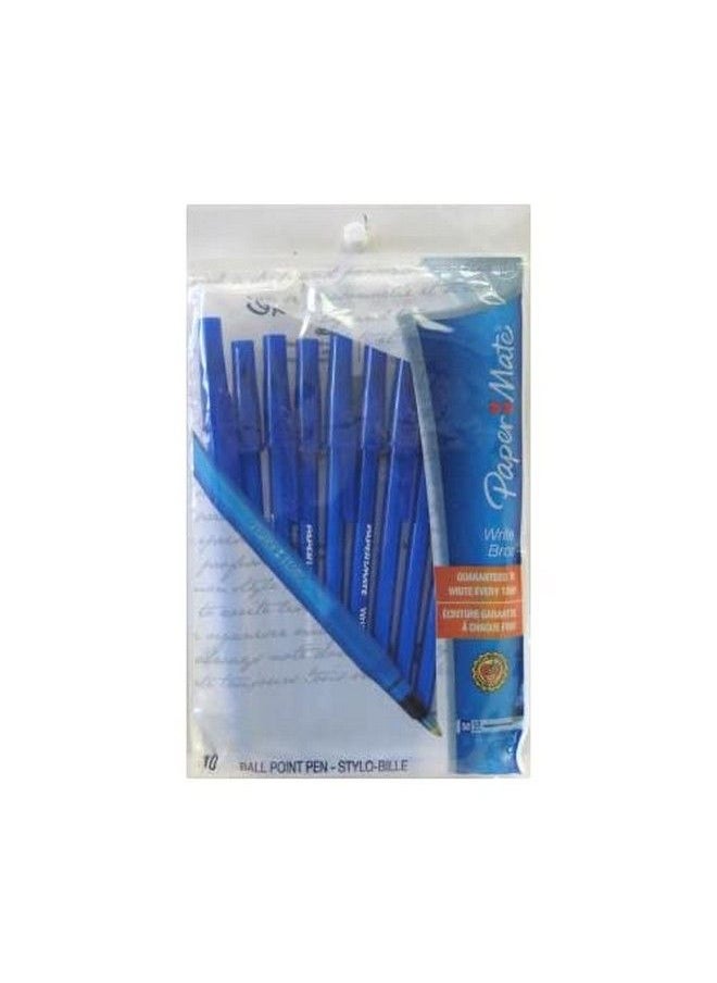Paper Mate 9313499 Blue Medium Tip Write Brothers Stick Ballpoint Pens 10 Count  - Image 2