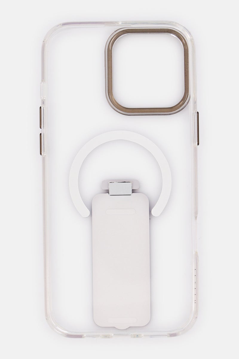 LEVELO iPhone 16 Pro Max Morphix Magsafe Case With Grip And Stand, Transparent - Image 3