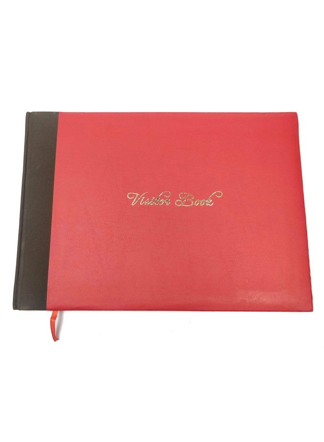 True-Ally دفتر زوار True-Ally/سجل الزوار/تسجيل الزوار/الأعمال/الفنادق/بيوت الضيافة/الاستقبال، غلاف أنيق من الجلد الصناعي، لوازم أعمال | لون أحمر | مقاس F/s - Image 1