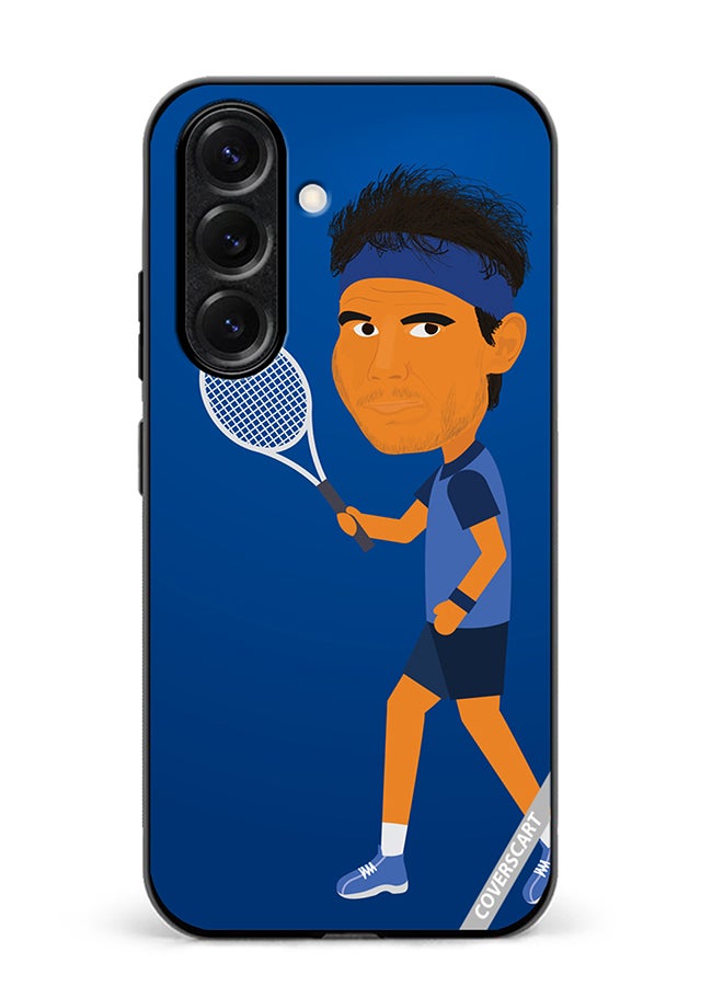 VR CREATIVE Protective Case Cover For Samsung Galaxy S25 Tennis Player Male Character Design Multicolour