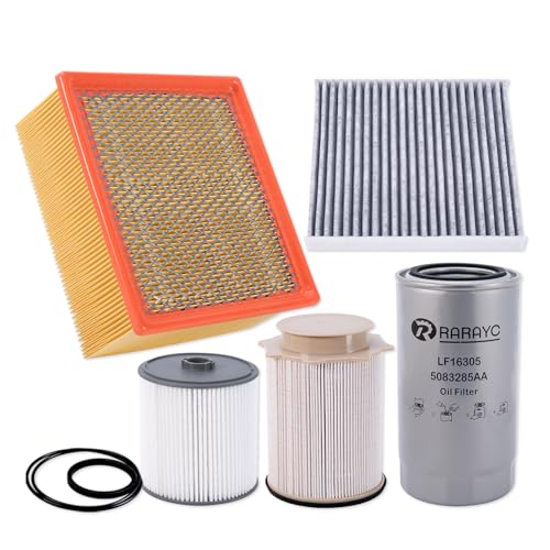 RARAYC 67L Cummins Fuel Filter Kit for 20192024 Ram Turbo Diesel Engines 68157291AA 68436631AA and Oil Filter 5083285AA Air filter 43034051AB Cabin Air Fitler 68406048AA
