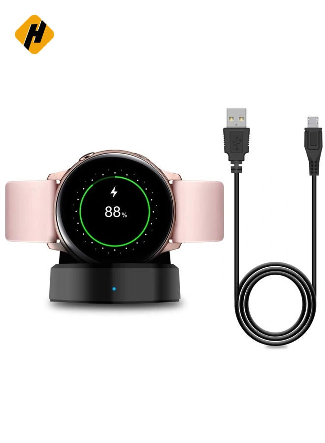 HuHa Charger Stand for Samsung Galaxy Watch Active 40mm/Active 2 40mm & 44mm/Galaxy Watch 3 41mm 45mm, Replacement Charging Cradle Dock for Galaxy Active Watch -R500N and Galaxy Active 2 Smartwatch - Image 1