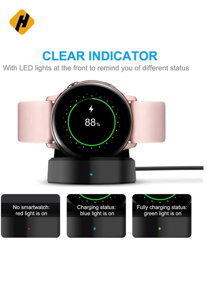 HuHa Charger Stand for Samsung Galaxy Watch Active 40mm/Active 2 40mm & 44mm/Galaxy Watch 3 41mm 45mm, Replacement Charging Cradle Dock for Galaxy Active Watch -R500N and Galaxy Active 2 Smartwatch - Image 4
