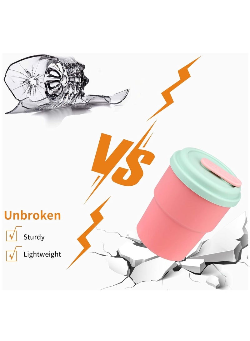 شو وو Kids Cups with Straws and Lids Tumbler Set, BPA Free Toddler Straw Silicone Sleeves & Stopper, Spill proof cups for Kids, Smoothie 8 Pcs - Image 3