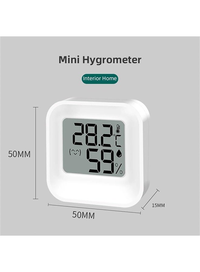 Quantum 3 Pcs Digital Indoor Thermometer Hygrometer with Comfort Indicator - Mini LCD Temperature Humidity Monitor - Small Room Temperature Humidity Gauge for Baby Room Greenhouse & Home (White+Pink+Blue) - Image 2