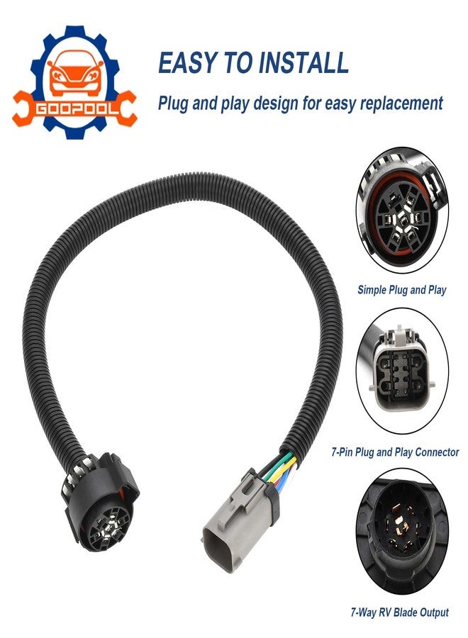 Goopool مجموعة أسلاك توصيل مقطورة Goopool 55243 ذات 7 دبابيس متوافقة مع فورد F250 F350 F450 F550 سوبر ديوتي 1999 2000 2001 - Image 3