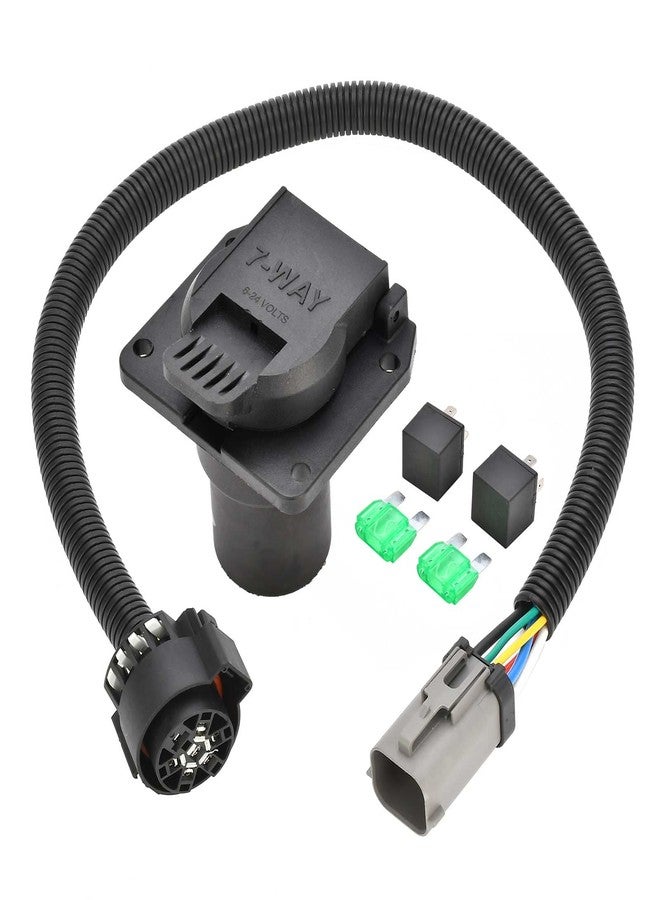 Goopool مجموعة أسلاك توصيل مقطورة Goopool 55243 ذات 7 دبابيس متوافقة مع فورد F250 F350 F450 F550 سوبر ديوتي 1999 2000 2001 - Image 1