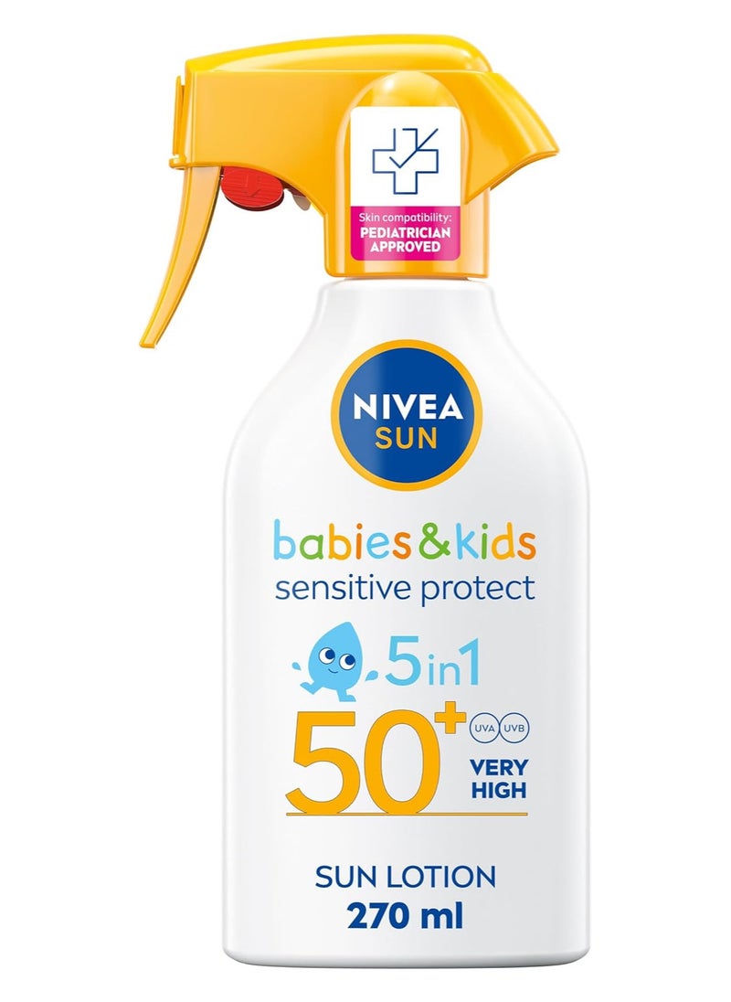 NIVEA SUN Babies & Kids Sensitive Protect Sun Cream Trigger Spray SPF50 270ml